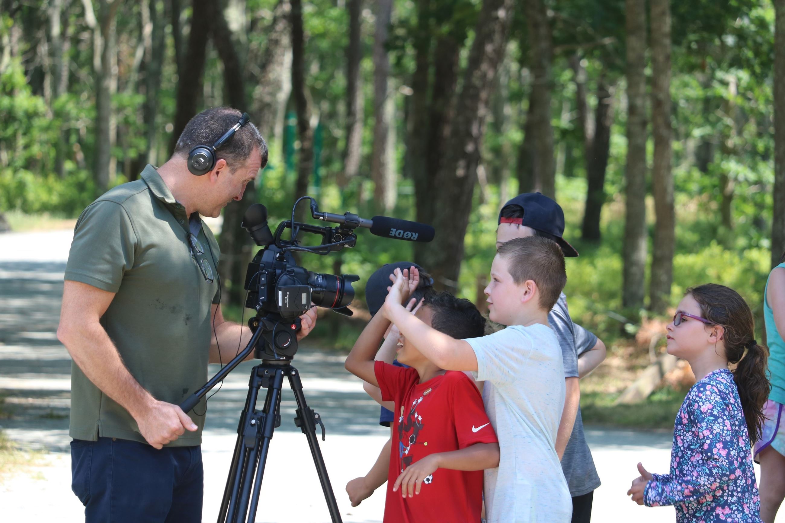 Jeff filming Camp Kids