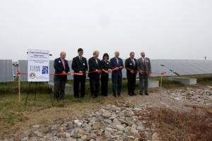 Ribbon cutting at Dennis Solar Farm