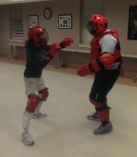 Two People Sparring