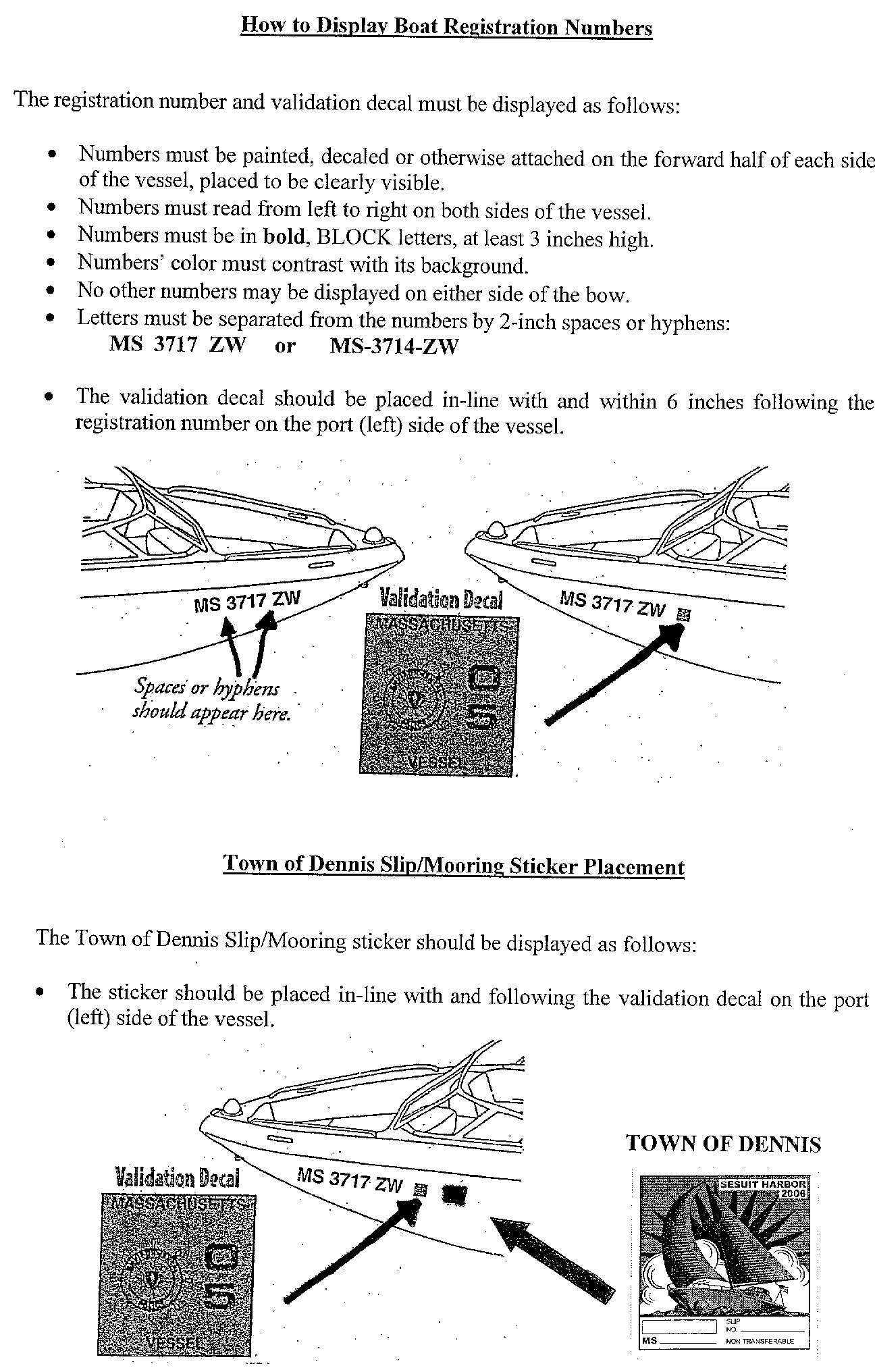 How to Display Boat Registration Numbers