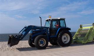 Tractor on the beach