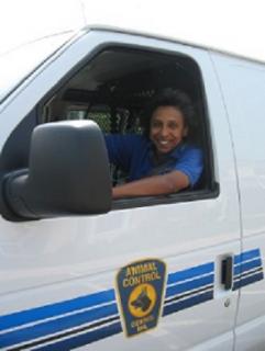 Person in Animal Control Vehicle